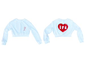 GTMM x Discos Ifá | ÌFÉ - HEART FULL OF LOVE - CROP TOP SWEATSHIRT