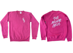 GTMM x Discos Ifá I ÌFÉ MEANS LOVE - VINTAGE CREWNECK SWEATSHIRT